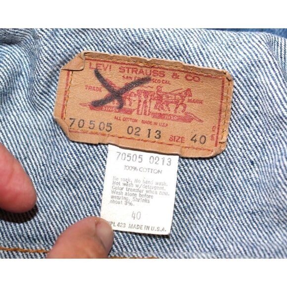 Vintage Levi's Boys scouts Patches Denim Jacket Size 40 cotton Made In USA - Picture 6 of 15